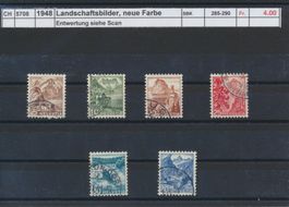 1948 "Landschaftsbilder, Farbänderung", gestempelt