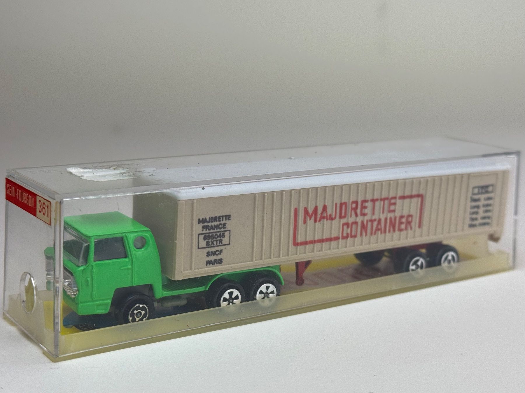 Majorette Modellini d'auto: CH- Majorette Container Sattelzug grün – Usato da Elm venduto da Wikmtz