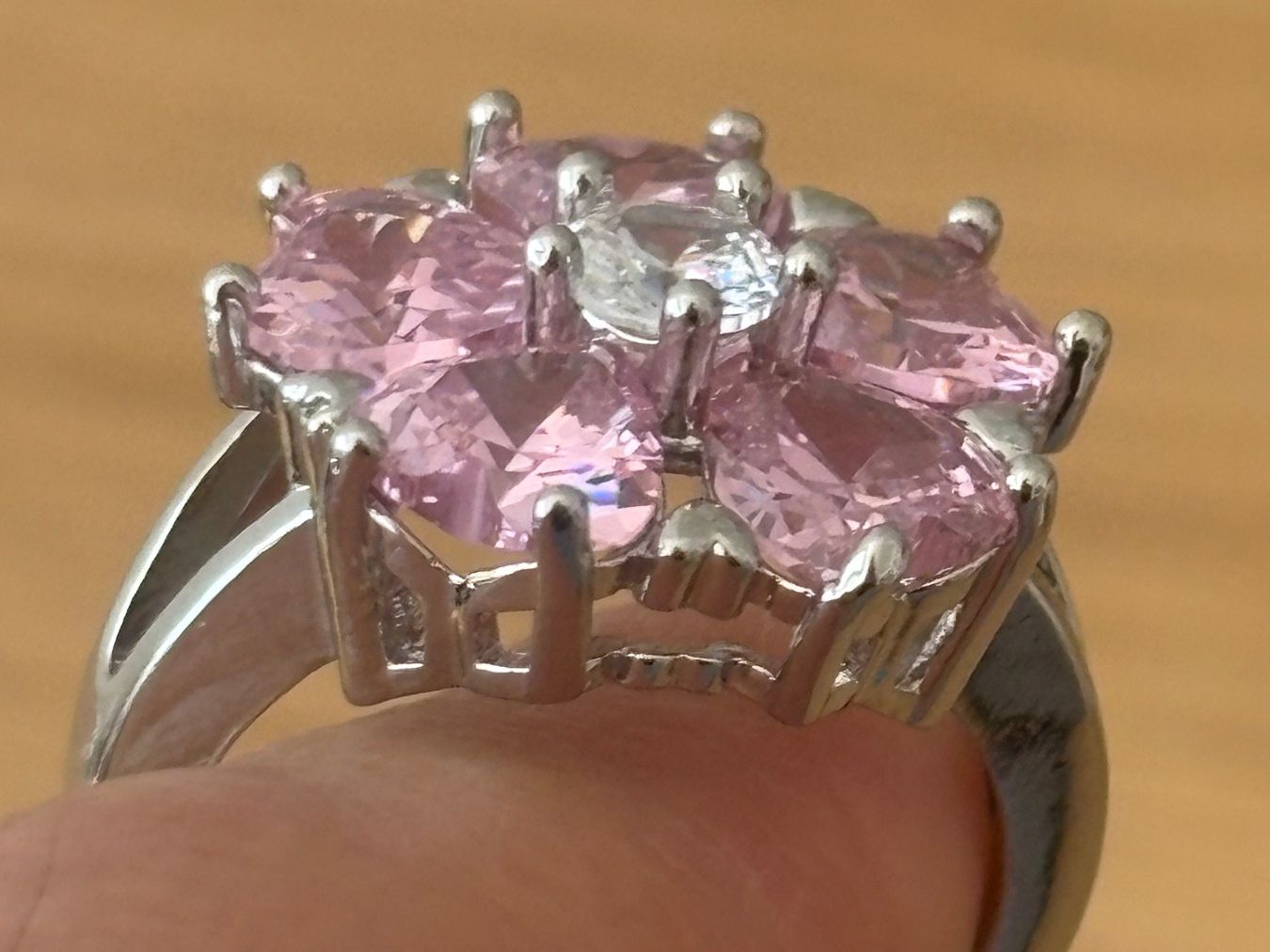 Anelli: Luxus Elegante Gr.19/9 Ring Farbe: Silber/Rosa – Nuovo (secondo la descrizione) da Biel-Bienne venduto da Roserosse13 2