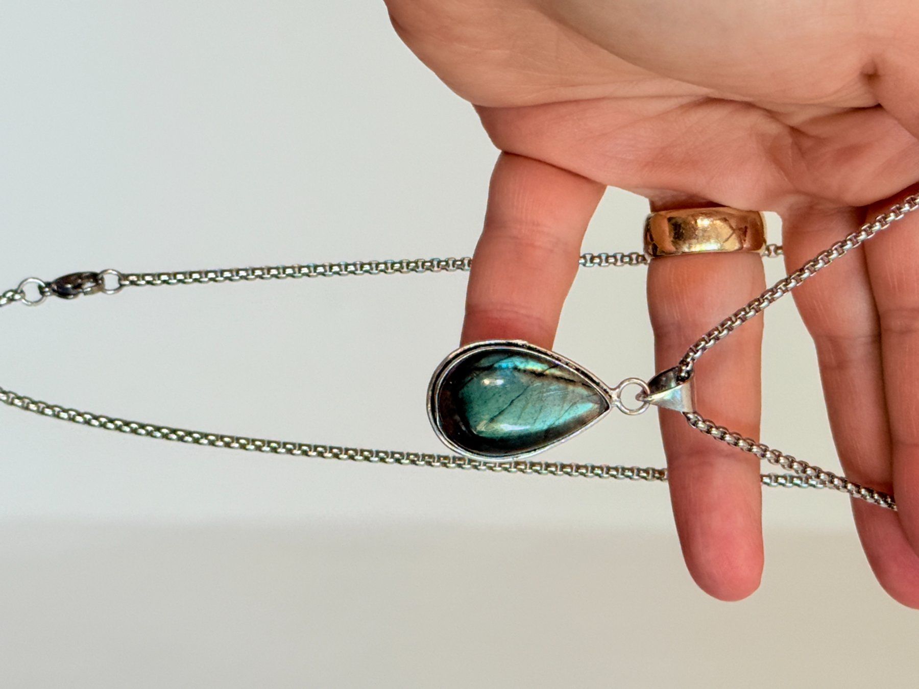 Catenine: Collier labradorite, élégant et tendance ✨ – Nuovo e nell'imballaggio originale da Genève venduto da AWWA 5