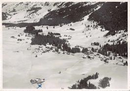 historische FLUGANSICHT VALBELLA 1956 - wenig Häuser...