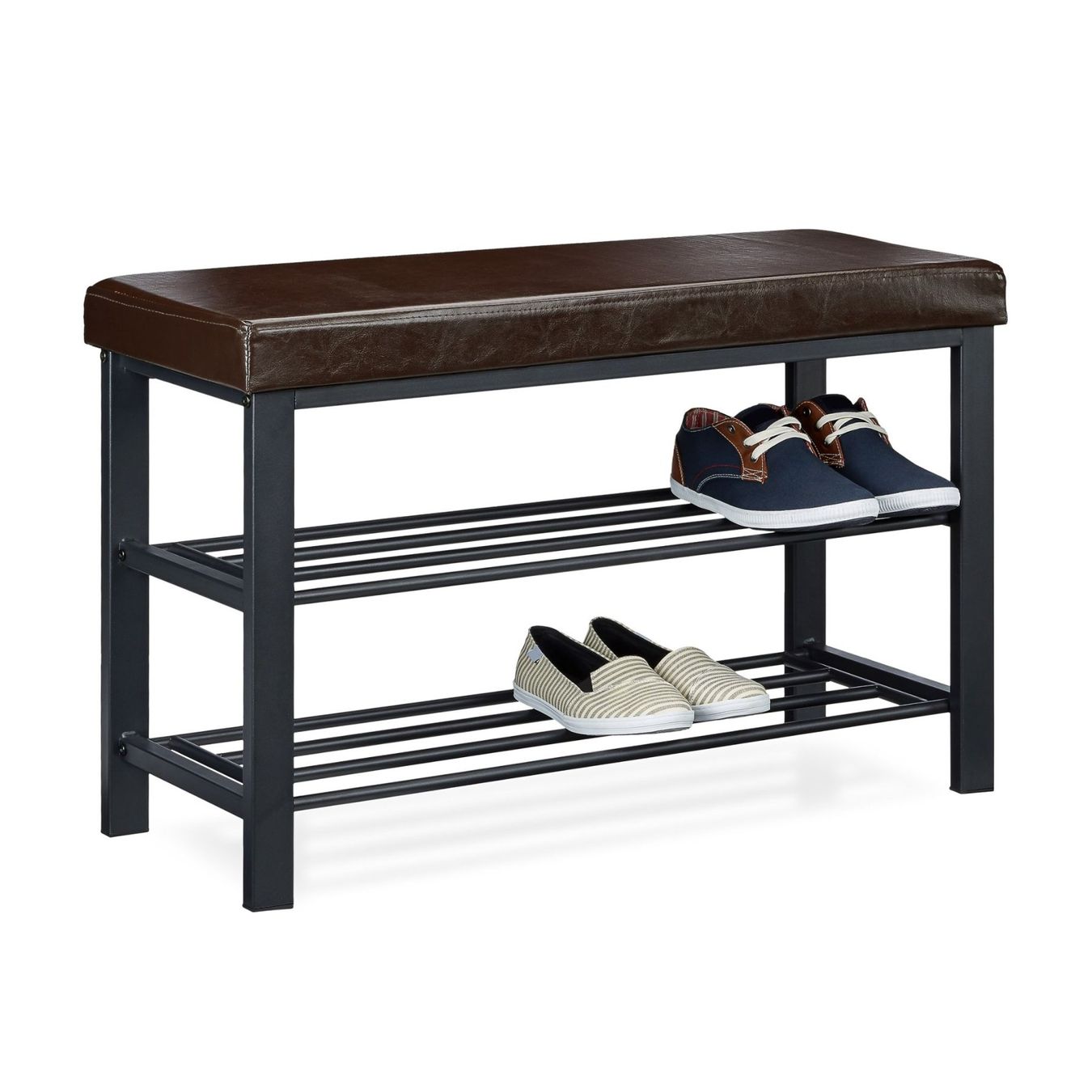 Panchine: Schuhbank mit Polsterung Dunkelbraun | Anthrazit – Nuovo e nell'imballaggio originale da Kreuzlingen venduto da DealBlitz