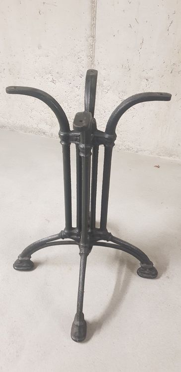 Biscottini Tischgestell Gusseisen - Industriestil Sockel Für Glasplatte 128x72x59cm