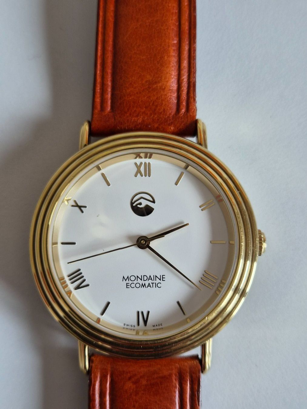 Mondaine Orologi: Mondaine Ecomatic Armbanduhr – Usato da Davos Platz venduto da Canada1995