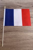 Frankreich Fahne am Stab - 30cm x 22.5cm