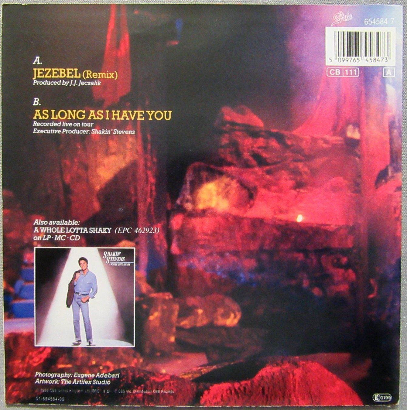 Schallplatten: Shakin' Stevens - Jezebel (Remix) - Single von 1989 – Gebraucht aus Auenstein von Padabimbim 1