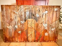 Bild Buddha auf Holz