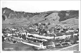 Einsiedeln SZ // 1958 Kloster Gesamtansicht