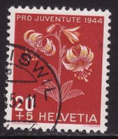 Pro Juventute SBK-Nr. 111 (Türkenbund 1944) gestempelt