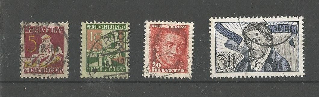Tutti i francobolli: 1927 Pro Juventute Satz gestempelt – Usato da Hinwil venduto da Rado56