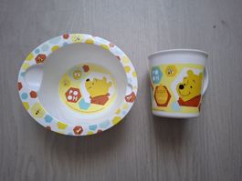Kinderteller und Tasse Winnie Pooh