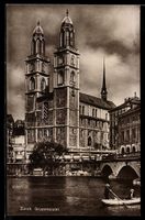AK Zürich, Blick auf den Grossmünster