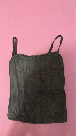 Dunkelgraues Jeans Top, Grösse XS