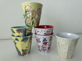 Becher von Rice & Gingerviele Designs! 6 Stk. (52)
