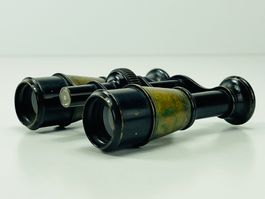 Antikes Liliput Taschen-Fernglas mit Kompass - Reisefernglas
