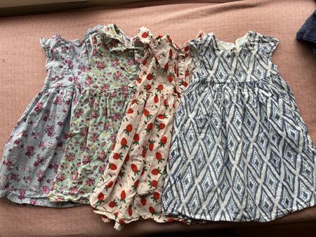 4 Sommerkleider Gr. 5-6 Jahre im Set
