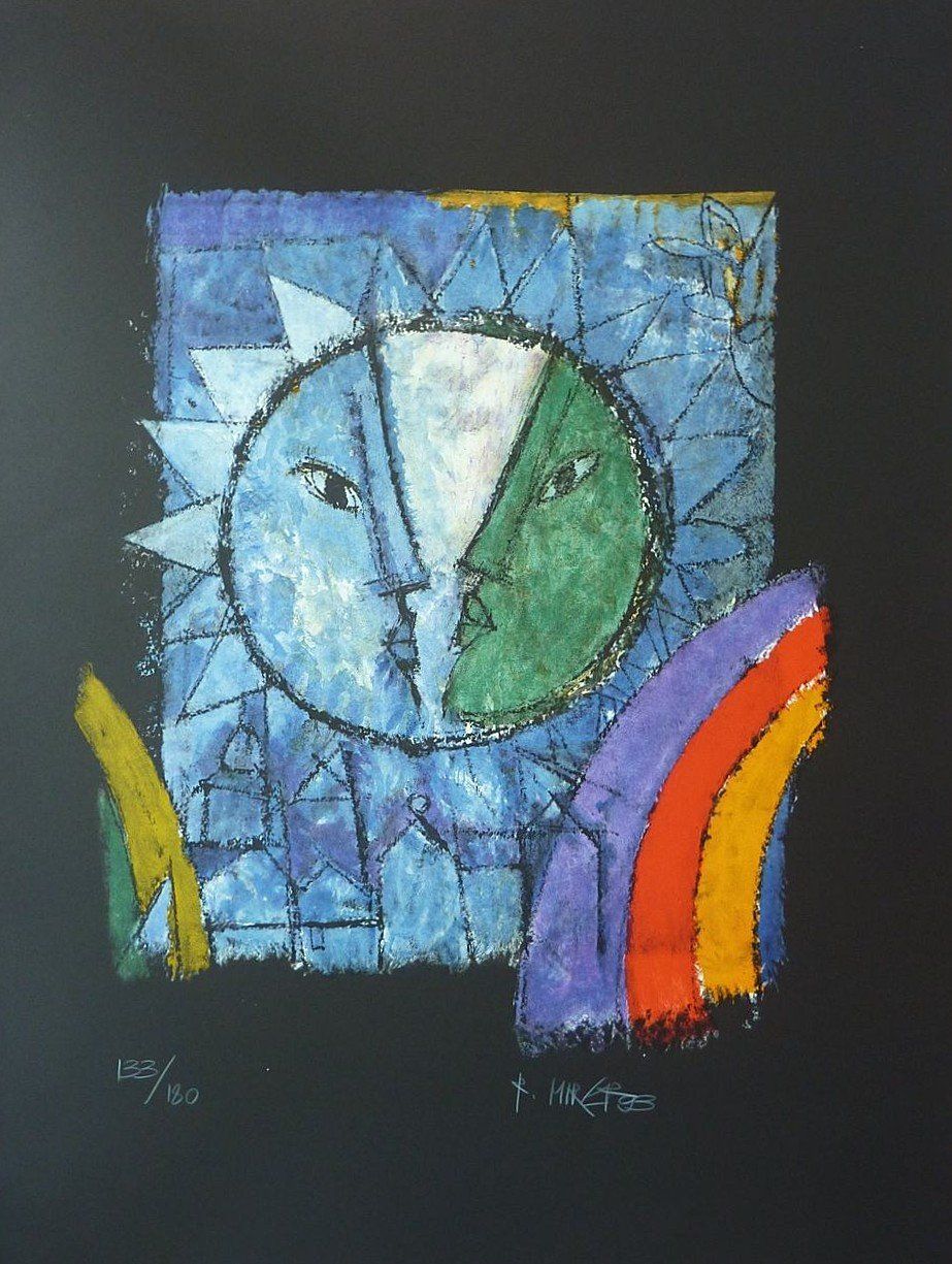 Grafiken & Lithographien: R. Mirer Litho "Begegnung" 1993,  Fr. 1450.-- – Neu und originalverpackt aus Zürich von Aetna14