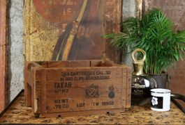 Munitions Kiste, Patronen Holzkiste, Handgranaten, Harasse