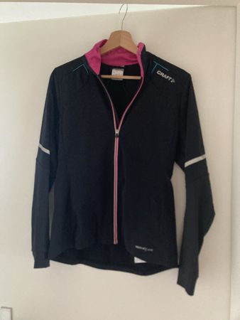 Craft Damen Laufjacke Gr. M, schwarz-pink, Top Zustand! (57)