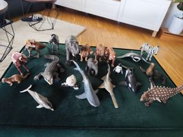 Schleich 20x Tierfiguren Set diverse Tiere akzeptabel