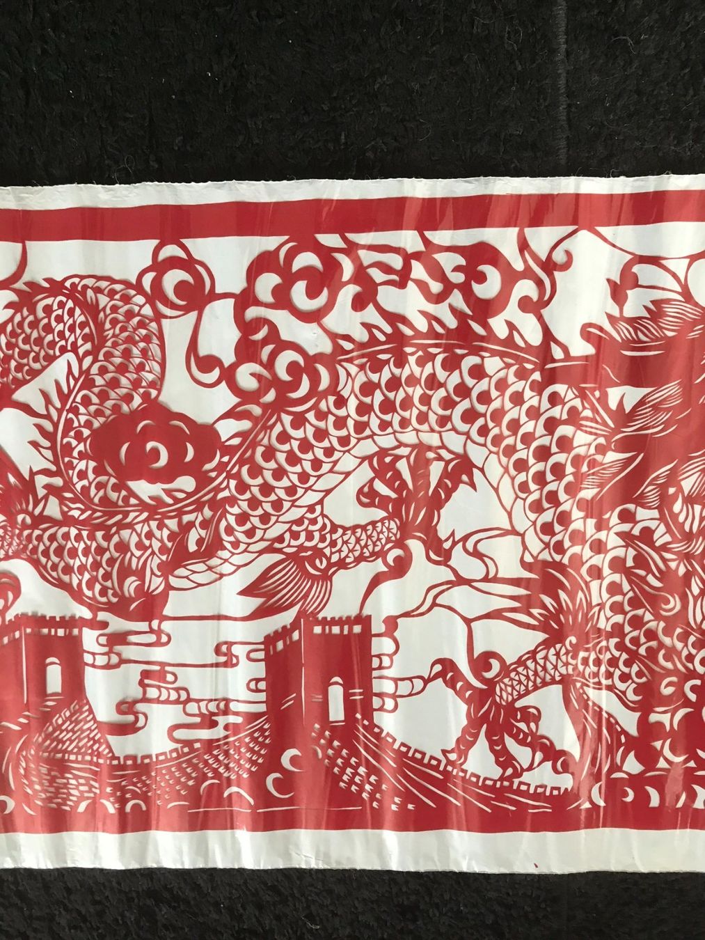 Grafica & Litografie: Scherenschnitt rot 123 x 50 cm – Usato da Luzern venduto da Turmliebe 2