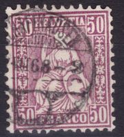 Rar: Schaffhausen ohne Kreuz a. Sitzende Helvetia 50c ZNr 43
