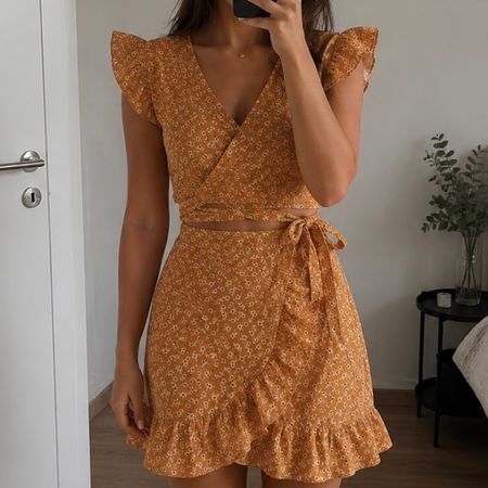 Sommerliches zweiteiliges Set, Grösse S, tolles Muster