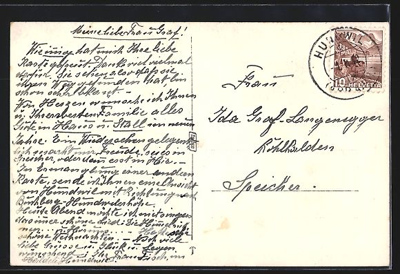 Cartoline postali: Hundwil, Teilansicht mit Strassenpartie – Usato da Berlin venduto da bartko-reher 1