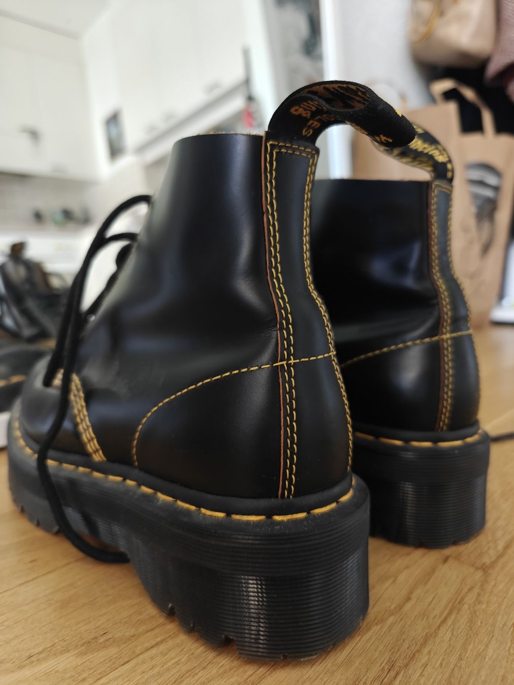 Dr. Martens Scarpe da donna: Dr. Martens 101 UB Quad Platform Boots Black Leather Size 39 – Nuovo (secondo la descrizione) da Liebefeld venduto da kamaha95 7