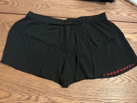 Schwarze Shorts mit roter Stickerei Gr.XL