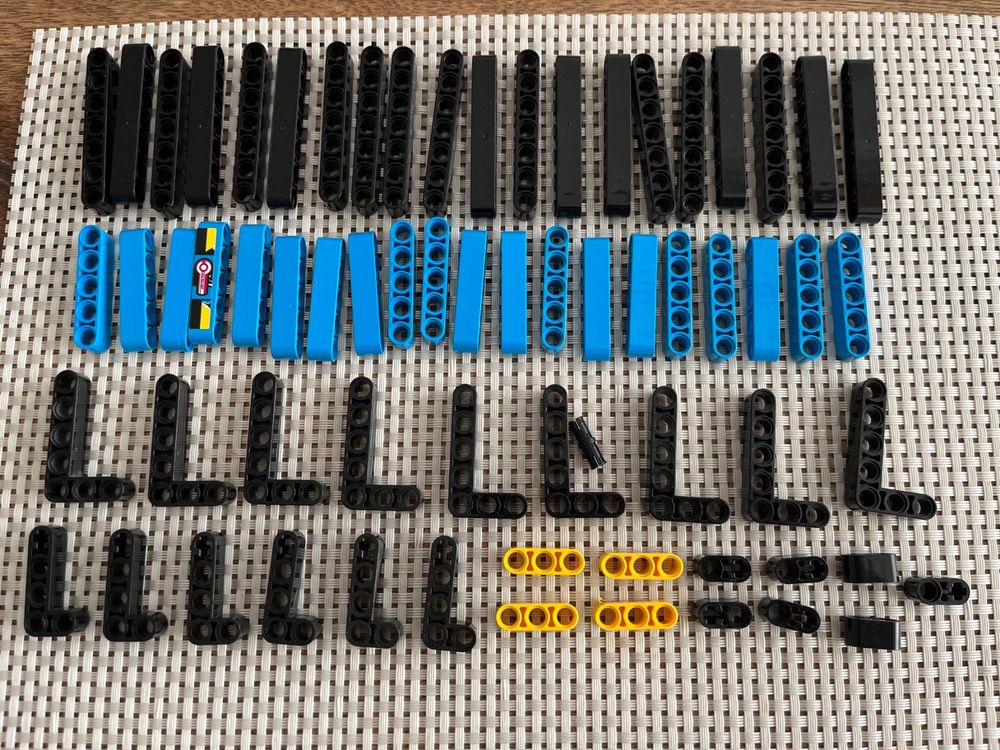 114 Stück Technic Bauteile-Set – Liftarme, Lochbalken, Träger, Kompatibel Mit Großen Marken