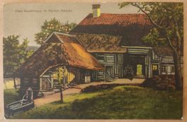 Altes Aargauer Bauernhaus mit Strohdach um 1919