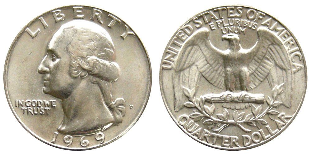 Tutti le monete: US-Quarter 1969 D – Usato da Kriens venduto da TSCH1