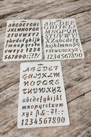 Neues 3er Set Buchstaben-Schablonen, Malschablonen NEU