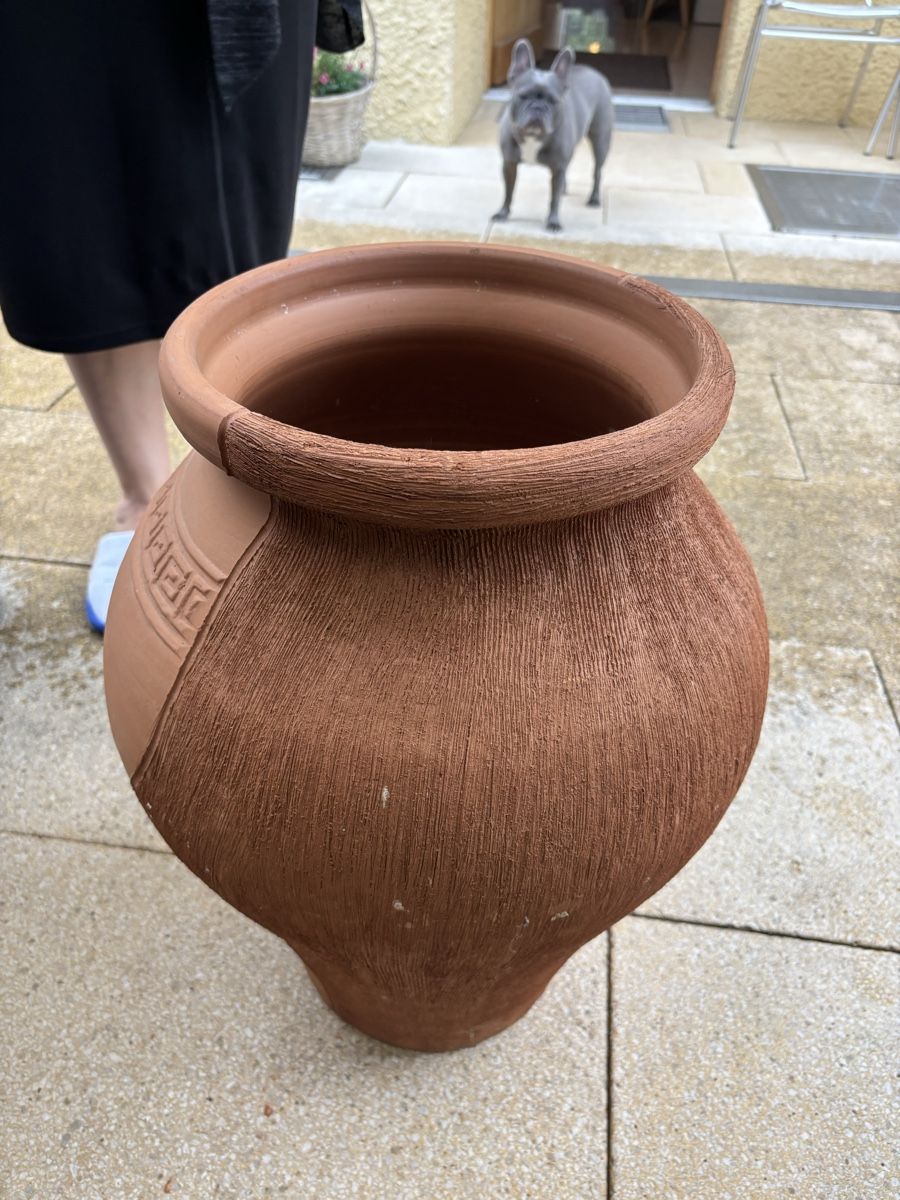 Vasi per fiori: Terrakotta Topf Vase 🏺Blumentopf griechisch – Usato da Wollerau venduto da Loli-04 1