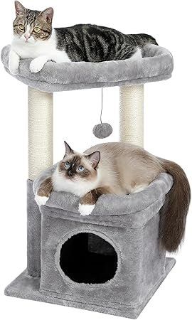 Tiragraffi: Kleiner Katzenbaum, mehrstöckiger Katzenturm , Grau – Nuovo e nell'imballaggio originale da Oberentfelden venduto da Sch_md58
