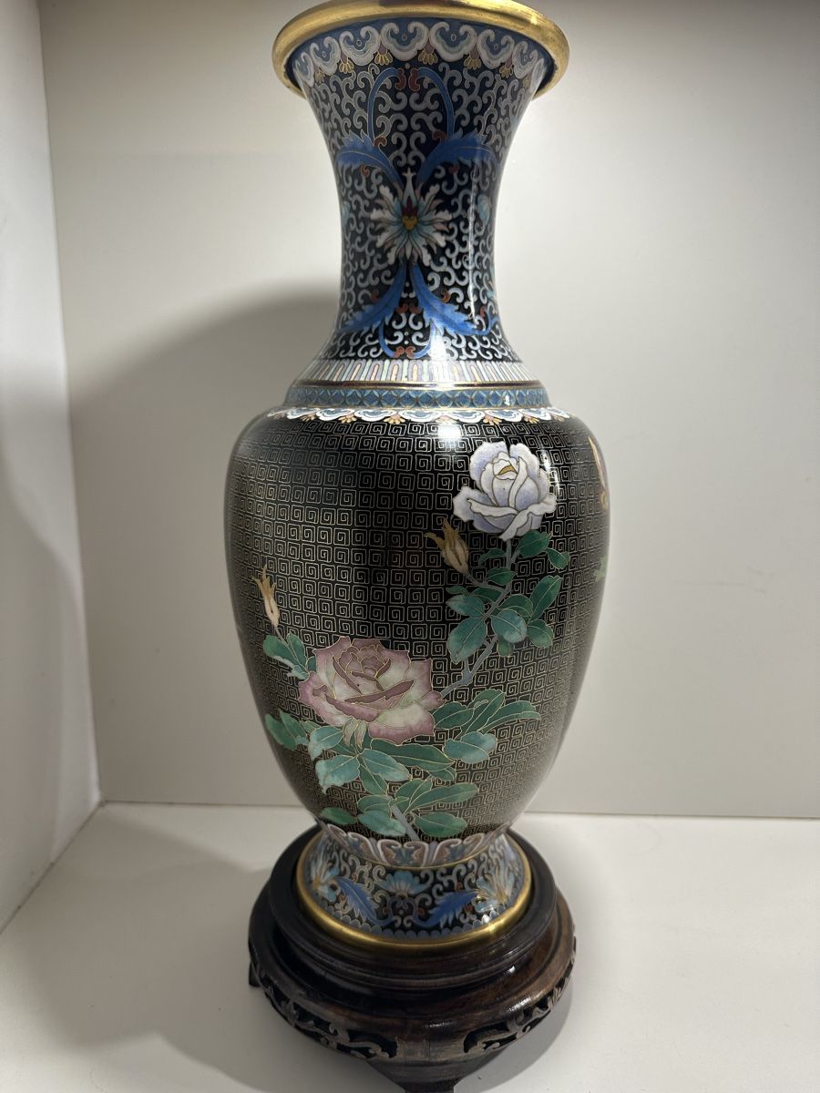 Vasen & Gefässe: Grand vase chinois en cloisonné – Gebraucht aus Bellevue von bordeaux075cl 3