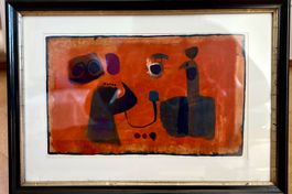 Hans Rudolf Strupler, Gouache/Tempera, signiert & Atelier-Et
