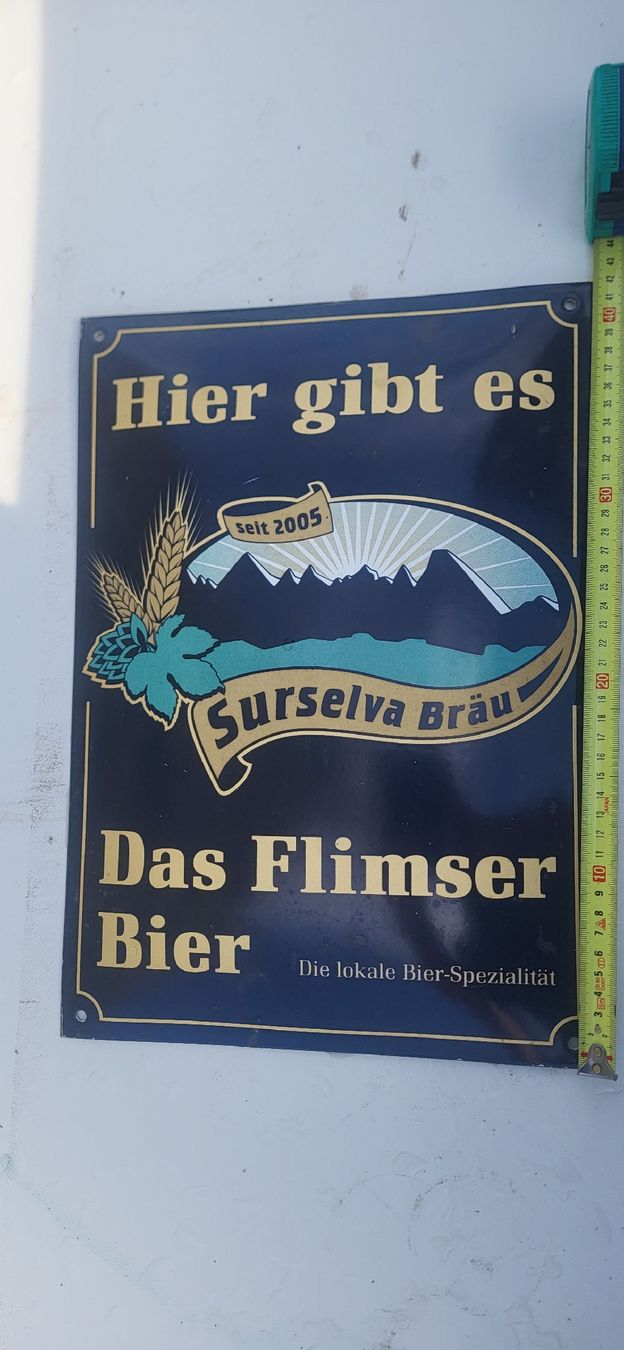 Toutes les décorations: Flims er Bier Blechschild bombiert – D'occasion à Fläsch par Palo0 3