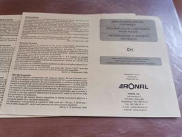 Eignungserklärung für Ronal Penta Räder auf Porsche 911 SC