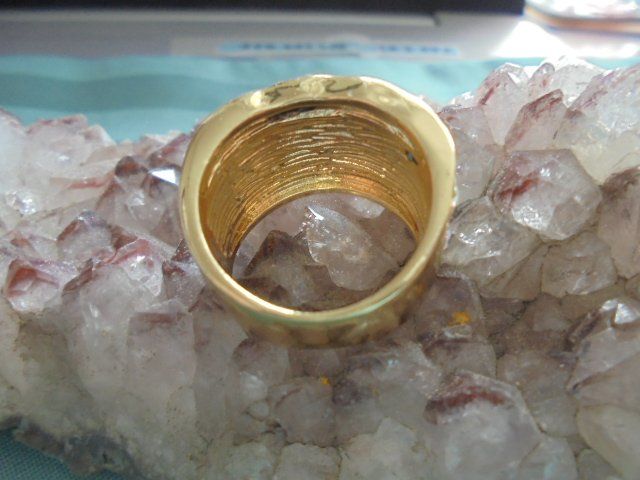 Anelli: Fingerring Türkis / goldig versilbert – Usato da Hinwil venduto da Glasperlen 2