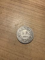 Sehr seltene 2 Schweizer Franken Silber Münze Jahrgang 1906