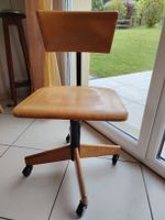 Chaise de bureau, d'atelier horloger en bois,métal réglable