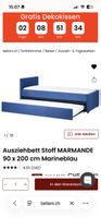 Ausziehbett Beliani Dunkelblau