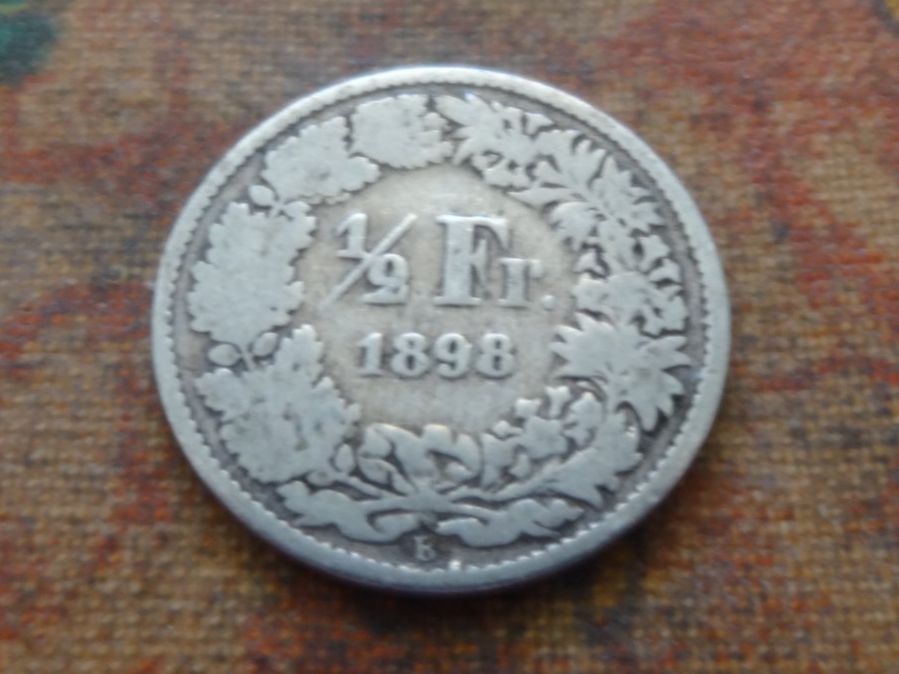 Tutti le monete: 1/2 Fr. 1898   (A) – Usato da Romanel-sur-Lausanne venduto da Swift13