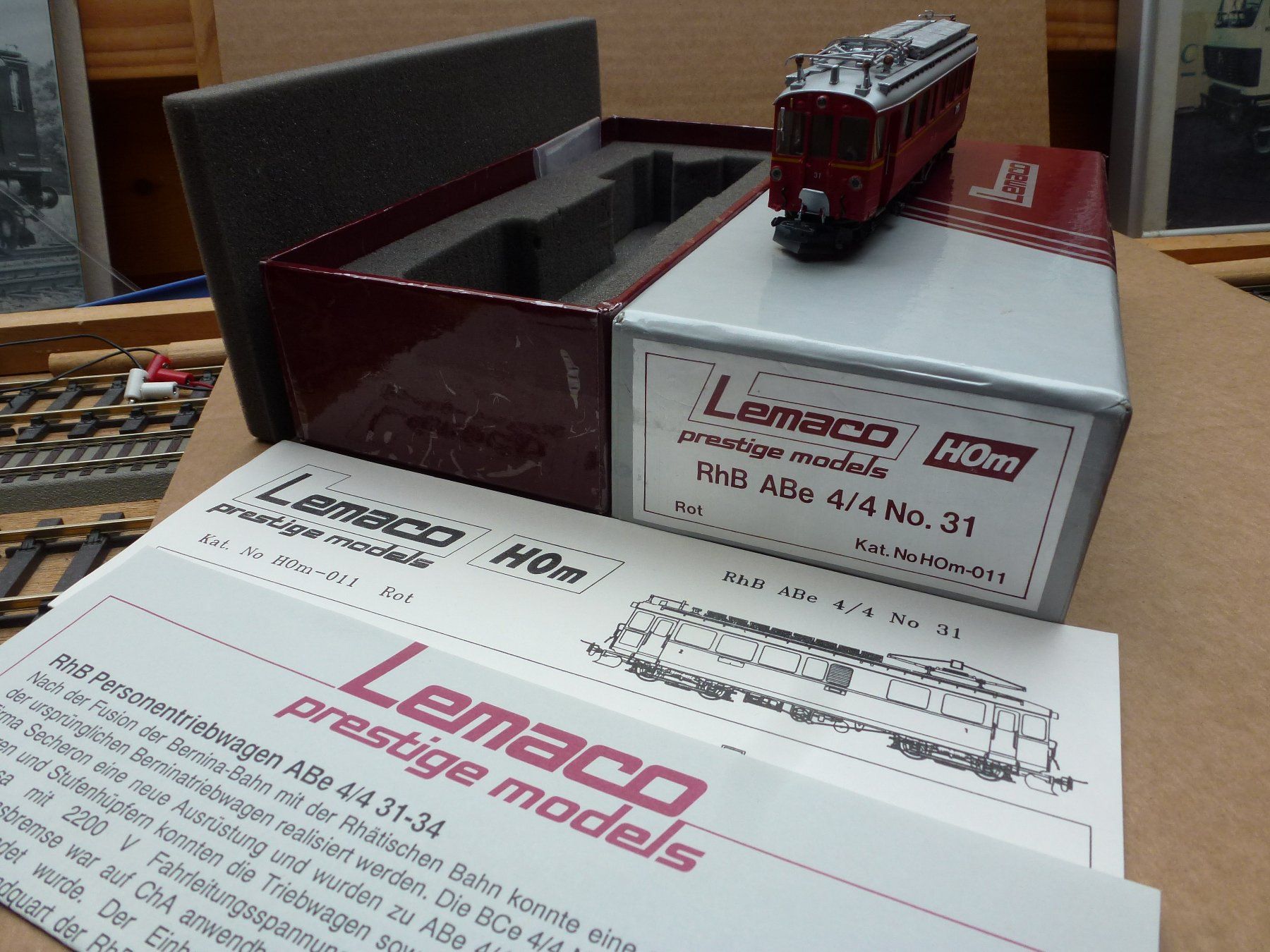 Lemaco Modellini di ferrovie: Lemaco H0m RHB ABe 4/4 31 rot – Usato da Birmensdorf ZH venduto da 8903ErichTittel 5