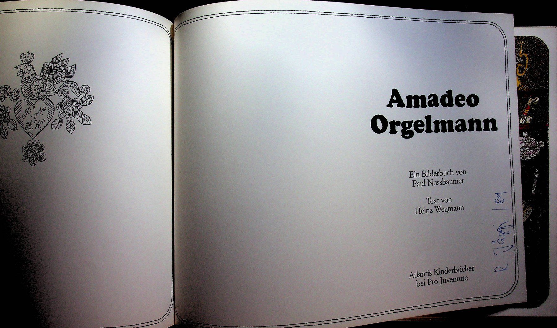 Libri: Paul Nussbaumer /H. Wegmann Amadeo der Orgelmann EA 1984 – Usato da Reitnau venduto da Zaomir 9