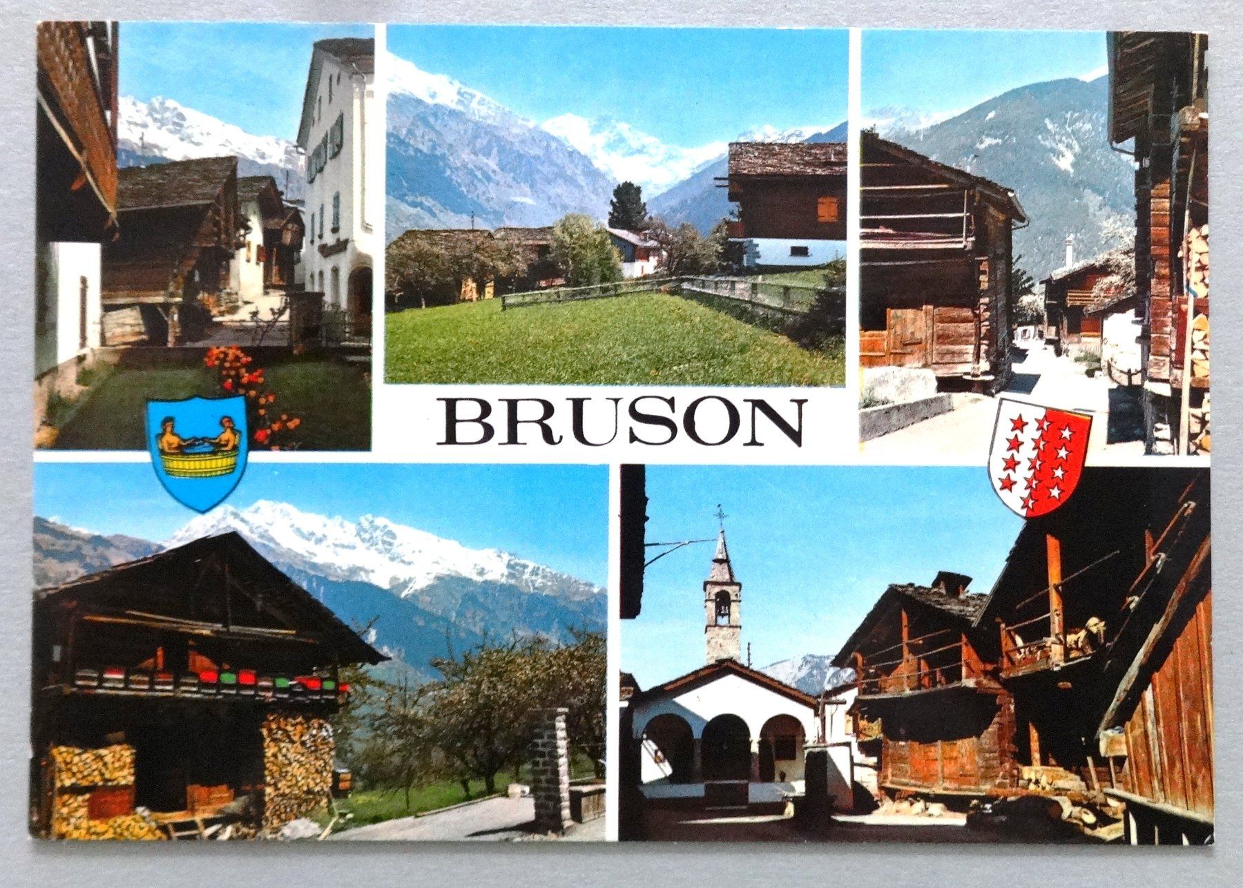 Ansichtskarten: Bruson, alt. 1042 m – Gebraucht aus Fétigny von Billy2miny