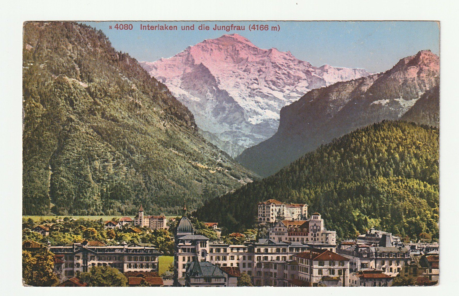 Cartoline postali: Ansichtskarte Interlaken und Jungfrau 16.07.1913 – Usato da St. Gallen venduto da Ricardo_Deals