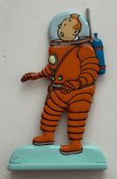 Figurine Tintin en relief - On a marché sur la Lune